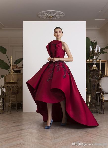 2019 high low prom dresses strapless beaded evening gowns a line vestidos de fiesta satin appliqued formal dress dresses evening wear, Black
2019 high low prom dresses strapless beaded evening gowns a line vestidos de fiesta satin appliqued formal dress dresses evening wear, Black