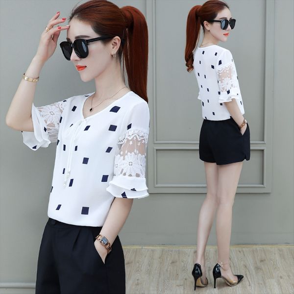chiffon underpants shirt women's short 2020 loose versatile belly-covering slim base shirt flounder top, White
chiffon underpants shirt women's short 2020 loose versatile belly-covering slim base shirt flounder top, White