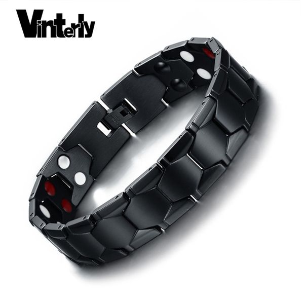vinterly black magnetic bracelet for men brazil football style energy stainless steel men bracelet wide charm bracelets men, Golden;silver
vinterly black magnetic bracelet for men brazil football style energy stainless steel men bracelet wide charm bracelets men, Golden;silver