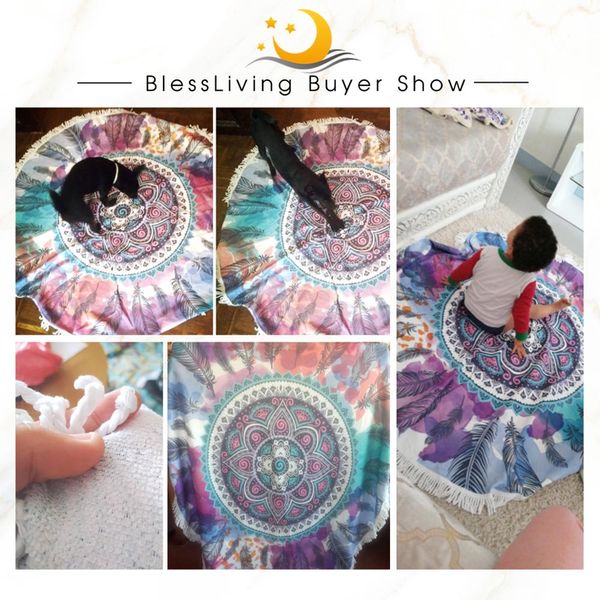 blessliving pink and aqua round beach towel roundie mandala feather hippie circle yoga mat watercolor floral bohemian bath towel
blessliving pink and aqua round beach towel roundie mandala feather hippie circle yoga mat watercolor floral bohemian bath towel