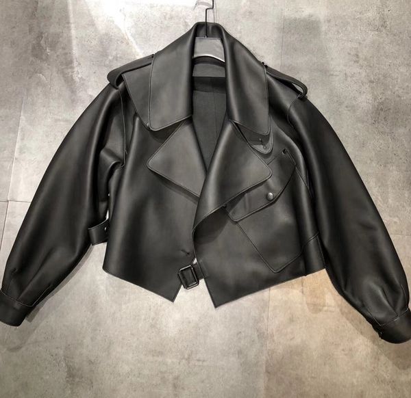 2019 spring design ladies wears black bomber jacket loose oversize girls coat genuine sheepskin short leather jacket women
2019 spring design ladies wears black bomber jacket loose oversize girls coat genuine sheepskin short leather jacket women