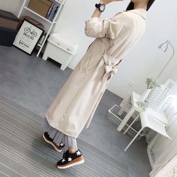 suit collar khaki trench coat casual women's long outerwear loose clothes for lady with belt spring autumn fashion chic f857, Tan;black
suit collar khaki trench coat casual women's long outerwear loose clothes for lady with belt spring autumn fashion chic f857, Tan;black