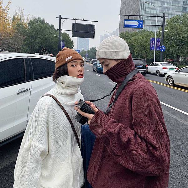 men's sweater 2019 autumn and winter new solid color versatile warm high collar sweater youth personality fashion men's clothing, White;black
men's sweater 2019 autumn and winter new solid color versatile warm high collar sweater youth personality fashion men's clothing, White;black