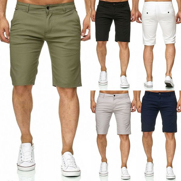 men slim fitness solid color shorts casual work uniform half pant summer jean beach cotton shorts baggy trouser short pants, White;black
men slim fitness solid color shorts casual work uniform half pant summer jean beach cotton shorts baggy trouser short pants, White;black