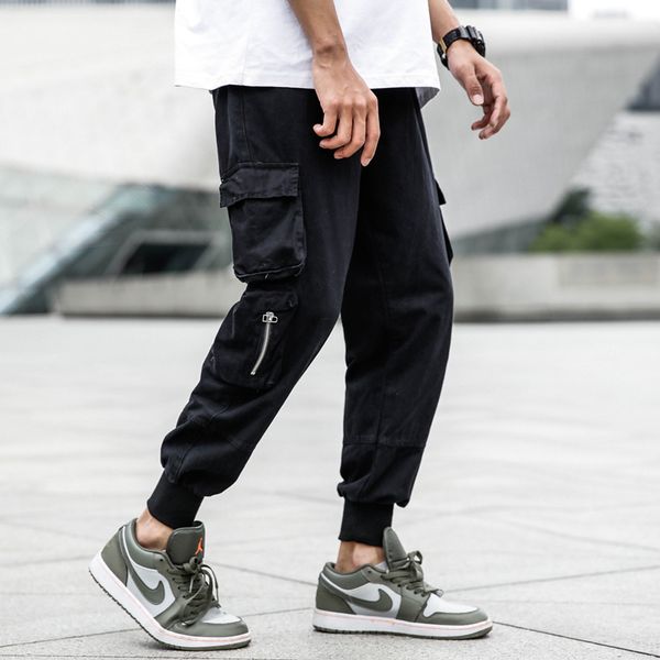 japanese style fashion men jeans black loose fit multi pockets cargo pants elastic waist hip hop slack bottom joggers pants men, Blue
japanese style fashion men jeans black loose fit multi pockets cargo pants elastic waist hip hop slack bottom joggers pants men, Blue