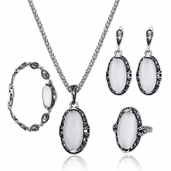 vintage opal stone jewelry set fashion pendant necklace set antique silver 4pc jewelry party costume bridal sets
vintage opal stone jewelry set fashion pendant necklace set antique silver 4pc jewelry party costume bridal sets
