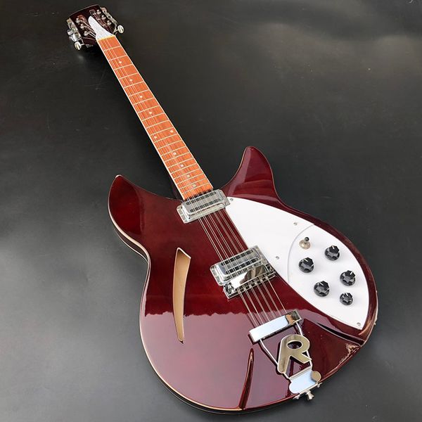 12 string ricken 360 electric guitar, wine red paint, two outputs, basswood body, mahogany fingerboard, ing
12 string ricken 360 electric guitar, wine red paint, two outputs, basswood body, mahogany fingerboard, ing