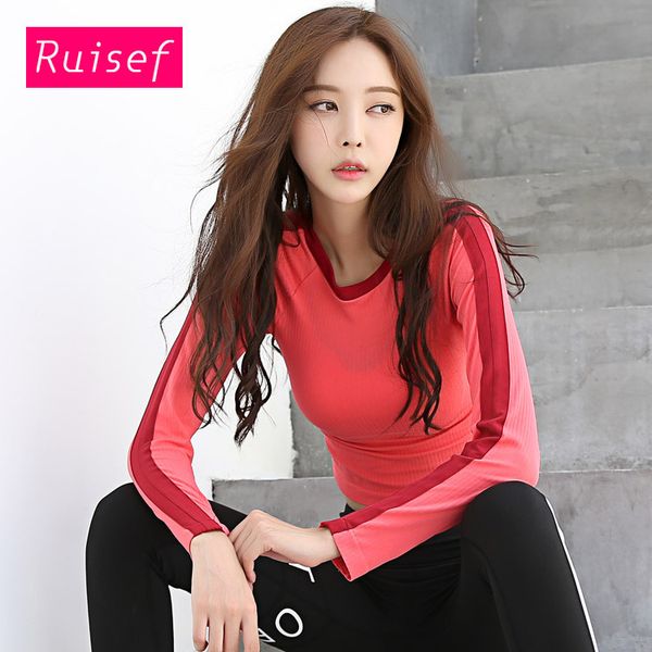 sports wear for women gym crop sport fitness women long sleeve yoga sports shirt red blue black yoga t shirt, White;red
sports wear for women gym crop sport fitness women long sleeve yoga sports shirt red blue black yoga t shirt, White;red