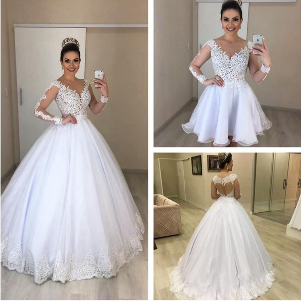 women's maxi lace two pieces wedding dresses white see through back a-line long sleeve bridal gowns custom made
women's maxi lace two pieces wedding dresses white see through back a-line long sleeve bridal gowns custom made