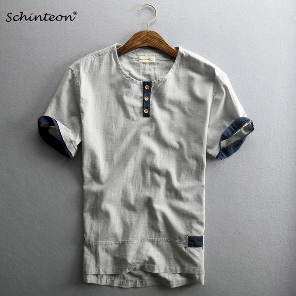 2019 schinteon men casual cotton linen shirt pullover summer thin short sleeve o-neck collar comfortable new chinese style, White;black
2019 schinteon men casual cotton linen shirt pullover summer thin short sleeve o-neck collar comfortable new chinese style, White;black