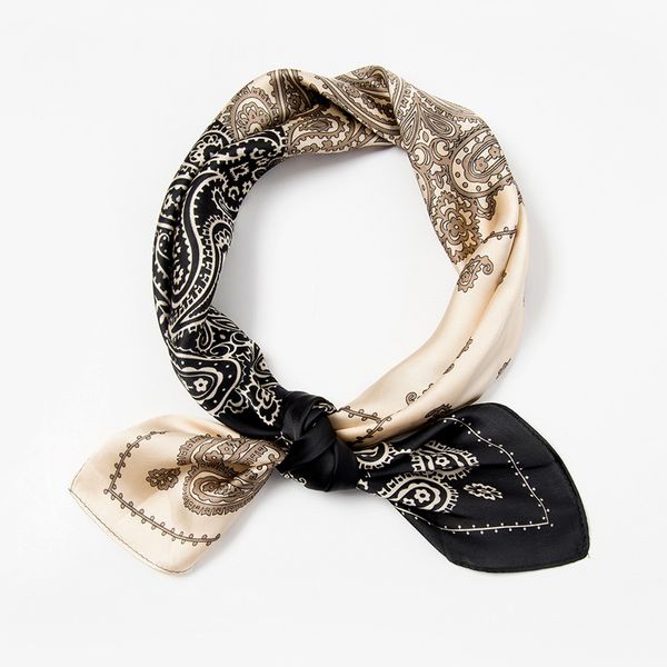 70*70cm simulation silk small square scarf female decorative small scarf professional flight attendant business scarf, Blue;gray
70*70cm simulation silk small square scarf female decorative small scarf professional flight attendant business scarf, Blue;gray