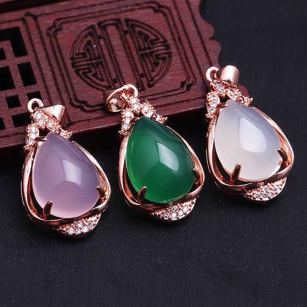 925 silver inlaid natural agate water drop pendant necklace jewellery fashion accessories hand-carved woman amulet sweater chain
925 silver inlaid natural agate water drop pendant necklace jewellery fashion accessories hand-carved woman amulet sweater chain