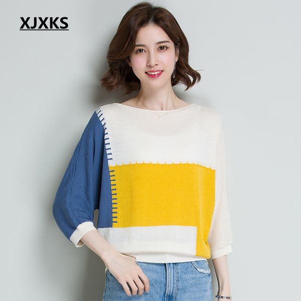 xjxks couple clothes 2019 new summer women t shirt fashion knitted tees patchwork batwing sleeve casual t-shirt, White
xjxks couple clothes 2019 new summer women t shirt fashion knitted tees patchwork batwing sleeve casual t-shirt, White