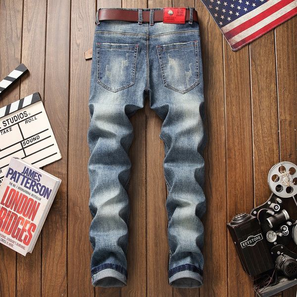 Blue Destroyed Mens Slim Denim Straight Biker Skinny Jeans Casual Print Long Men Ripped Jeans Plus Size
Blue Destroyed Mens Slim Denim Straight Biker Skinny Jeans Casual Print Long Men Ripped Jeans Plus Size
