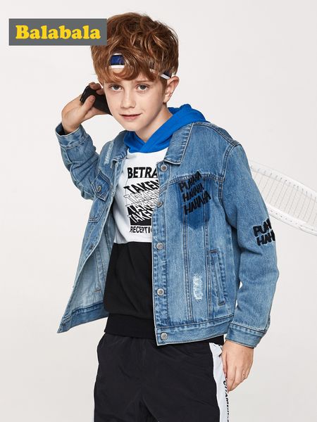 balabala boys denim jacket with collar fashion jeans jacket with applique children teenager boys spring autumn clothes, Blue;gray
balabala boys denim jacket with collar fashion jeans jacket with applique children teenager boys spring autumn clothes, Blue;gray