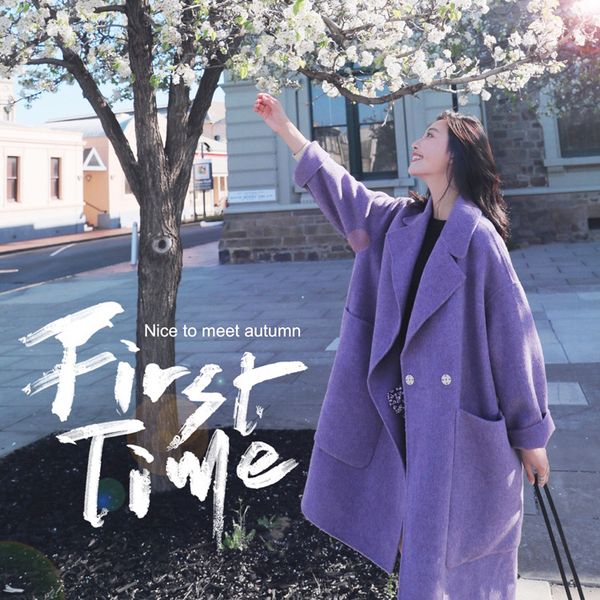 autumn and winter double-faced wool coat women , fantasy purple women wool coat, trend loose adjustable waist coats, Black
autumn and winter double-faced wool coat women , fantasy purple women wool coat, trend loose adjustable waist coats, Black