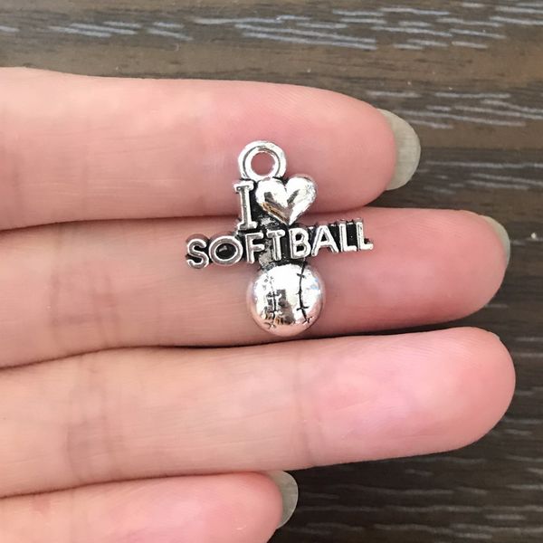 diy sport charm i love softball charms antique silver tone sports pendant charm for bracelet necklace earrings bookmark zipper pull jewelry, Bronze;silver
diy sport charm i love softball charms antique silver tone sports pendant charm for bracelet necklace earrings bookmark zipper pull jewelry, Bronze;silver