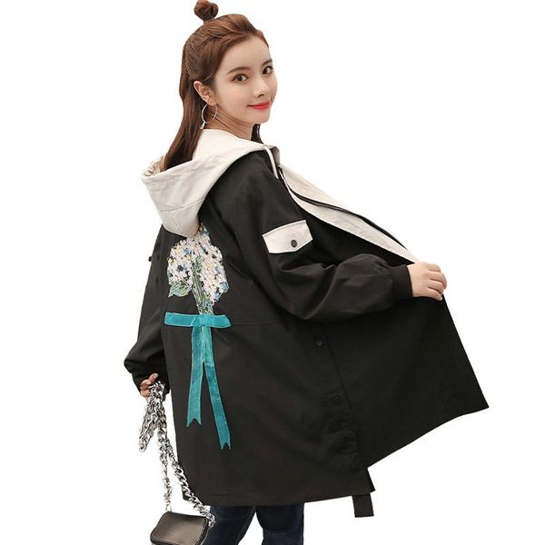 autumn coat korean loose embroidery jacekt windbreaker large size women's 2019 students hooded mujer chaqueta 3d flower f1904, Tan;black
autumn coat korean loose embroidery jacekt windbreaker large size women's 2019 students hooded mujer chaqueta 3d flower f1904, Tan;black