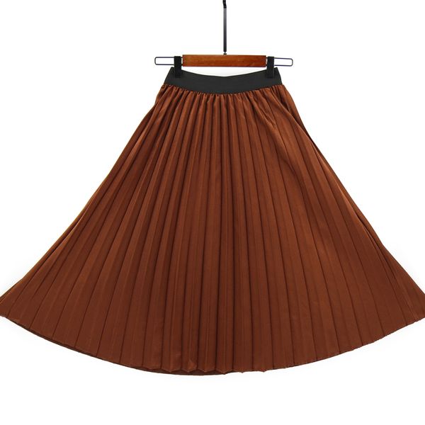 mnogcc autumn winter waist skirt women elastic solid fashion long skirt waist spring pleated skirts female, Black
mnogcc autumn winter waist skirt women elastic solid fashion long skirt waist spring pleated skirts female, Black