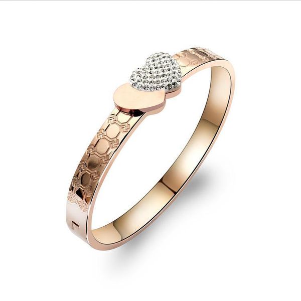 2020 designer titanium steel korean version bracelet heart-to-heart mud drill bracelet ladies double heart full diamond bracelet, Black
2020 designer titanium steel korean version bracelet heart-to-heart mud drill bracelet ladies double heart full diamond bracelet, Black