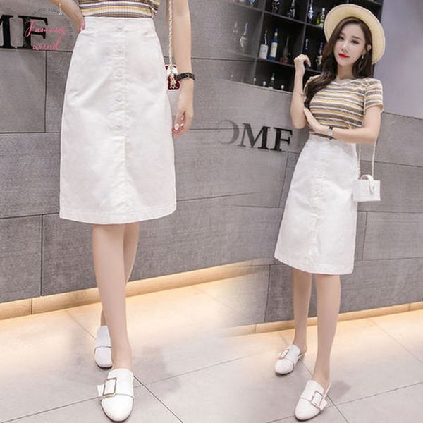 summer autumn skirts womens 2018 midi knee length korean elegant button high waist skirt female black white skirt
summer autumn skirts womens 2018 midi knee length korean elegant button high waist skirt female black white skirt