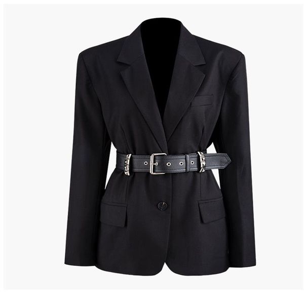 2019 autumn and winter new black long sleeved belt slim temperament lapel suit jacket fashion wild solid color suit jacket fema, Black;brown
2019 autumn and winter new black long sleeved belt slim temperament lapel suit jacket fashion wild solid color suit jacket fema, Black;brown