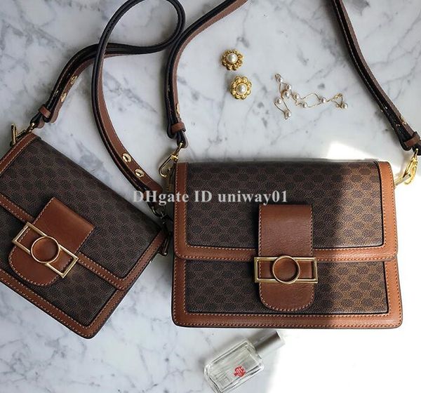 High Quality Leather Women shoulder bag designer messenger handbag classic flower checked damier purse, Brown
High Quality Leather Women shoulder bag designer messenger handbag classic flower checked damier purse, Brown