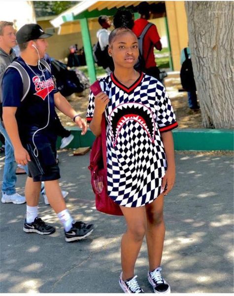 neck dresses short sleeve fashion female dress shark mouth plaid print women dresses summer skinny v, Black;gray
neck dresses short sleeve fashion female dress shark mouth plaid print women dresses summer skinny v, Black;gray