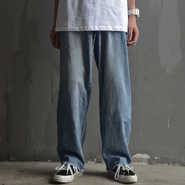 men's jeans male japan streetstyle hip hop pant men vintage washed casual loose straight elastic waist denim long trousers, Blue
men's jeans male japan streetstyle hip hop pant men vintage washed casual loose straight elastic waist denim long trousers, Blue