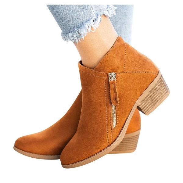 women's booties girls solid sewing thick zipper ankle short boots female suede fleece zipper buckle warm shoes british footstep, Black
women's booties girls solid sewing thick zipper ankle short boots female suede fleece zipper buckle warm shoes british footstep, Black