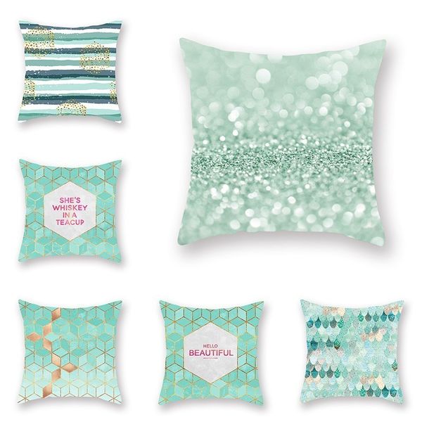 45*45cm 2019 new mint green geometric sofa cushion cover peach skin velvet pillow case for car chair seat home decorative
45*45cm 2019 new mint green geometric sofa cushion cover peach skin velvet pillow case for car chair seat home decorative