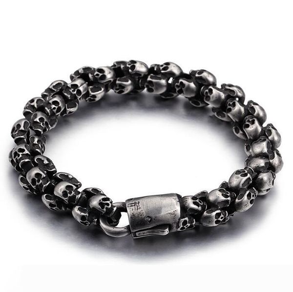 fashion retro gold skull bracelets big brand style men charm stainless steel bracelet jewelry for men, Golden;silver
fashion retro gold skull bracelets big brand style men charm stainless steel bracelet jewelry for men, Golden;silver