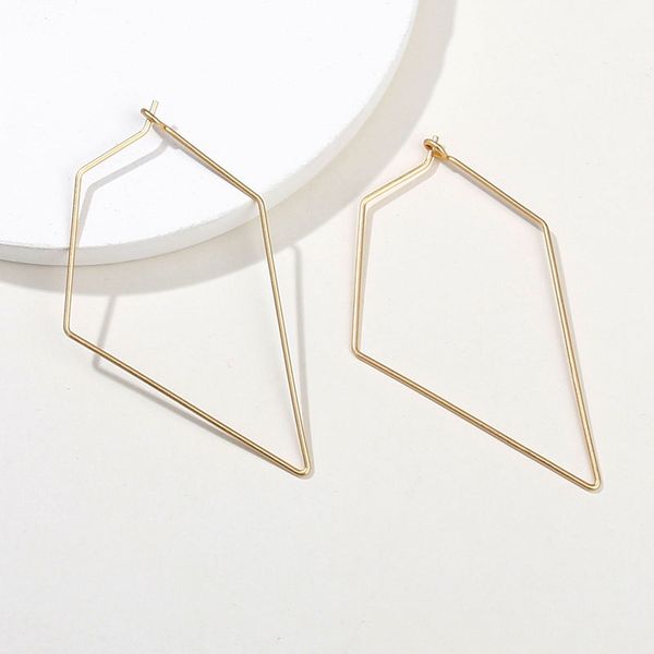 minimalist ear jewelry dainty basic style gold silver geometric rhombic thin copper wire hoop earrings, Golden;silver
minimalist ear jewelry dainty basic style gold silver geometric rhombic thin copper wire hoop earrings, Golden;silver