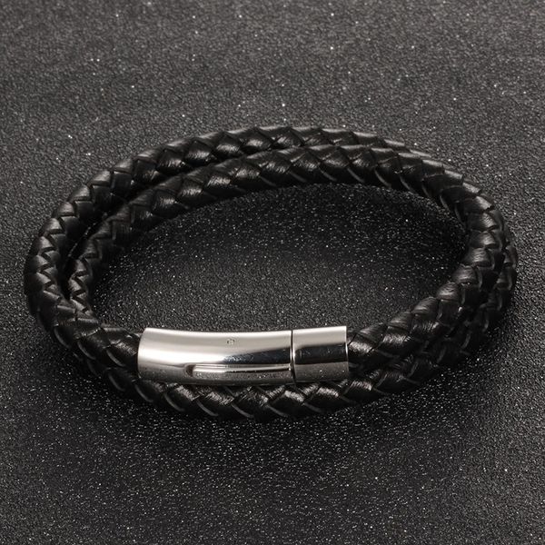 cool men leather bracelets wristband charm bangle handmade round rope jewelry accessories wristlet bracelets, White
cool men leather bracelets wristband charm bangle handmade round rope jewelry accessories wristlet bracelets, White