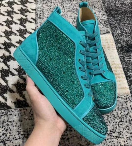fashion studded spikes red bottom sneakers luxury leather flats green rhinestones shoes for men women party designer sneakers lovers casual, Black
fashion studded spikes red bottom sneakers luxury leather flats green rhinestones shoes for men women party designer sneakers lovers casual, Black