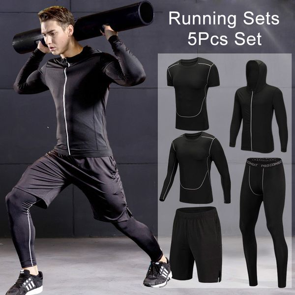 2018 compression men's running sets 2/5pcs/sets quick dry sport suits basketball tights clothes gym fitness jogging sportswear, Black;blue
2018 compression men's running sets 2/5pcs/sets quick dry sport suits basketball tights clothes gym fitness jogging sportswear, Black;blue