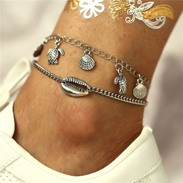 modyle silver color turtle shell anklets for women bohemian anklet bracelets on the leg female foot jewelry, Red;blue
modyle silver color turtle shell anklets for women bohemian anklet bracelets on the leg female foot jewelry, Red;blue
