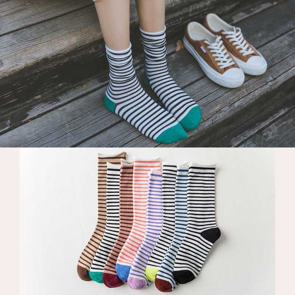 1pair popular women striped soxs pile of socks cotton long new japanese fashion harajuku colorful funny crew sock minimalism, Black;white
1pair popular women striped soxs pile of socks cotton long new japanese fashion harajuku colorful funny crew sock minimalism, Black;white