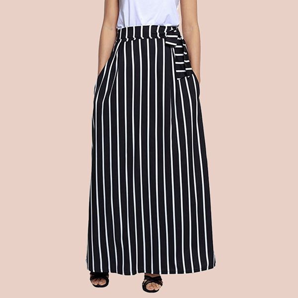 sagace skirts women summer casual striped ankle-length chiffon lace-up vintage long skirt jupe femme holiday skirts 4 color 603, Black
sagace skirts women summer casual striped ankle-length chiffon lace-up vintage long skirt jupe femme holiday skirts 4 color 603, Black