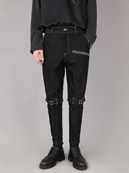 s-6xl2020 original design exquisite ming line zipper decoration slim small feet harlan pants fashionable men's overalls, Black
s-6xl2020 original design exquisite ming line zipper decoration slim small feet harlan pants fashionable men's overalls, Black