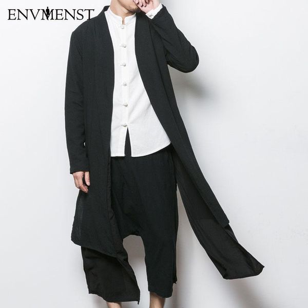 wholesale- 2017 china style men's trench jacket male spring autumn kimono cardigan coat punk fashion casual long trench outwear, Tan;black
wholesale- 2017 china style men's trench jacket male spring autumn kimono cardigan coat punk fashion casual long trench outwear, Tan;black