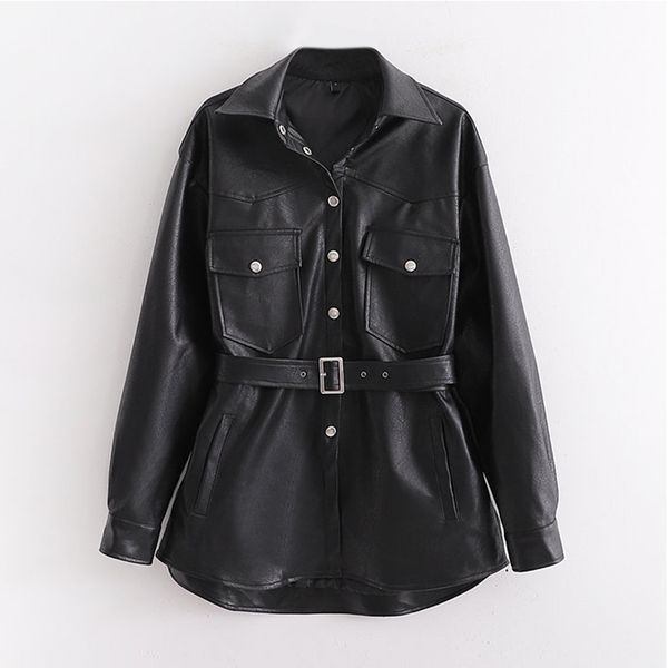 faux leather jackets women fashion pu black coat 2019 elegant belt waist pockets buttons female coats streetwear ladies jackets
faux leather jackets women fashion pu black coat 2019 elegant belt waist pockets buttons female coats streetwear ladies jackets