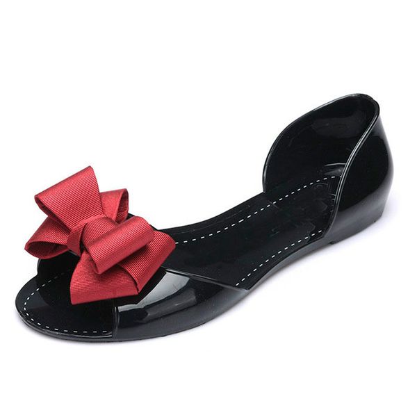 women flat sandals beach jelly shoes woman summer bowtie outdoor slippers slip on sandalias women shoes big size 35-40, Black
women flat sandals beach jelly shoes woman summer bowtie outdoor slippers slip on sandalias women shoes big size 35-40, Black