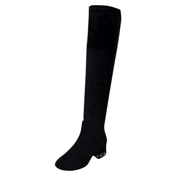 stretch knitting flat over the knee long boots women's long shaft winter med zipper slim boot ladies botas mujer footwear, Black
stretch knitting flat over the knee long boots women's long shaft winter med zipper slim boot ladies botas mujer footwear, Black