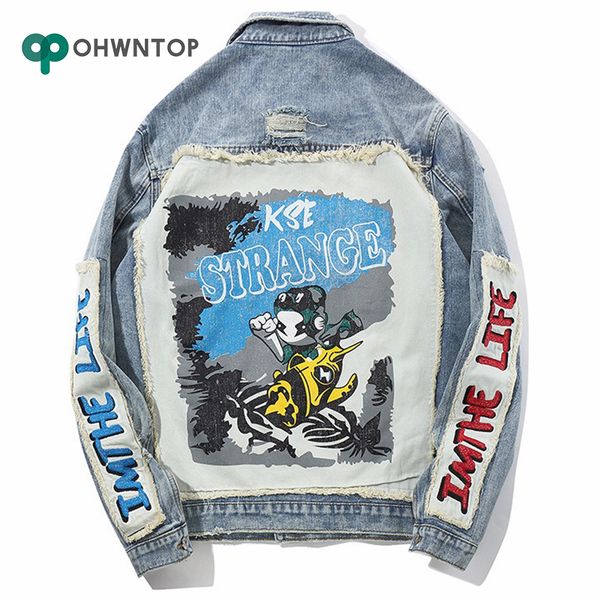 denim jacket men hole distressed jeans coat hip hop patch jacket streetwear outerwear spring autumn for men graffiti jacke, Black;brown
denim jacket men hole distressed jeans coat hip hop patch jacket streetwear outerwear spring autumn for men graffiti jacke, Black;brown