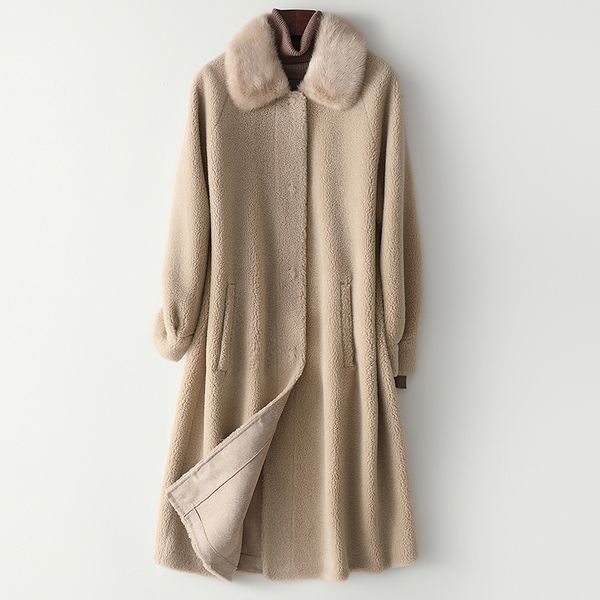 autumn winter coat women clothes 2019 real fur coat collar wool jacket korean vintage sheep shearling suede lining 3756, Black
autumn winter coat women clothes 2019 real fur coat collar wool jacket korean vintage sheep shearling suede lining 3756, Black