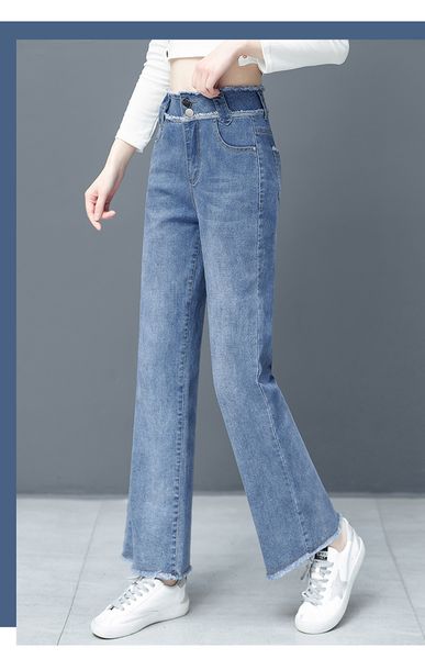 light blue spring of tall waist bootleg jeans trousers of cultivate one's morality show thin female soil wide-legged pants big yards fa
light blue spring of tall waist bootleg jeans trousers of cultivate one's morality show thin female soil wide-legged pants big yards fa