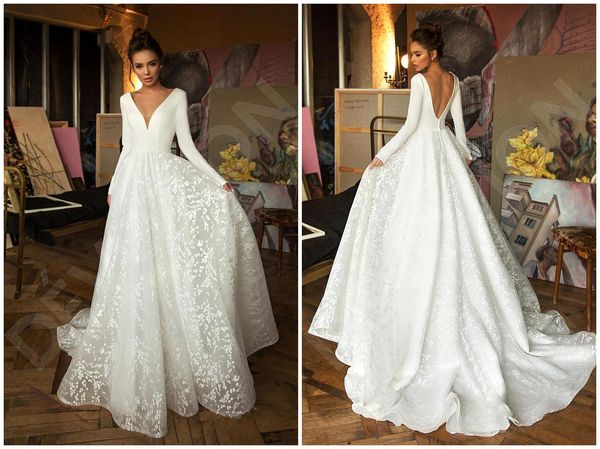 Vestidos de casamento alinhado allanhu