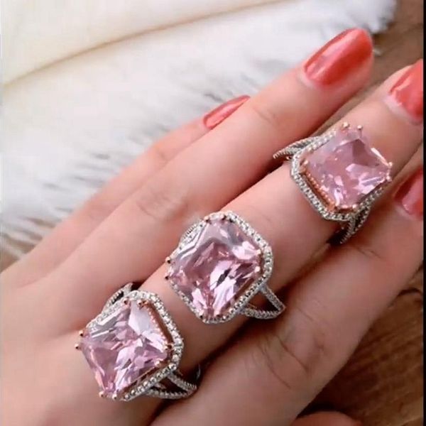 fashion square 3a cubic zirconia stone bridal wedding finger ring lovely pink propose engagement ring jewelry, Slivery;golden
fashion square 3a cubic zirconia stone bridal wedding finger ring lovely pink propose engagement ring jewelry, Slivery;golden