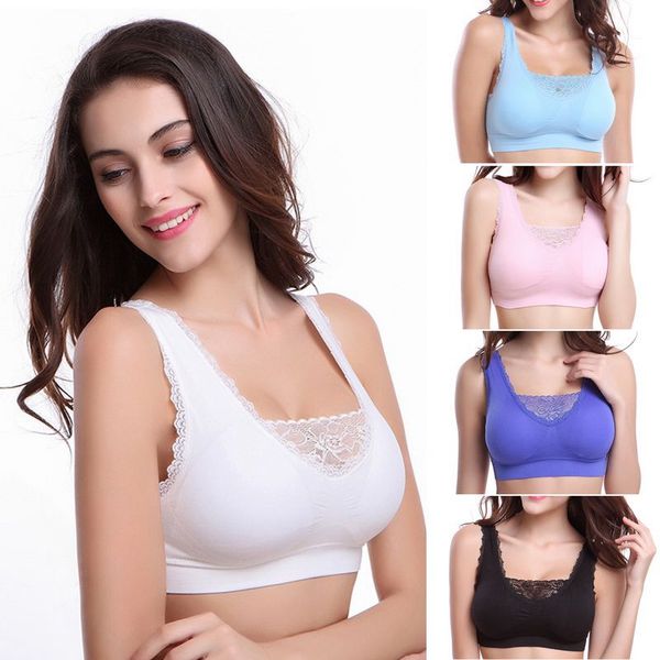 lasperal brand women sport padded bra for running fitness gym padded seamless lace underwear push up yoga crop bra, White;black
lasperal brand women sport padded bra for running fitness gym padded seamless lace underwear push up yoga crop bra, White;black